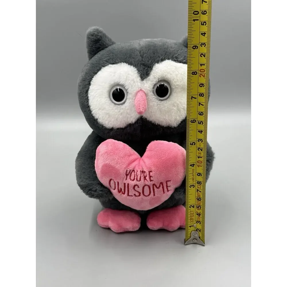 Adorable Owl Plush Holding Pillow You’re Owlsome 9” Stuffed Animal Wild Hippo